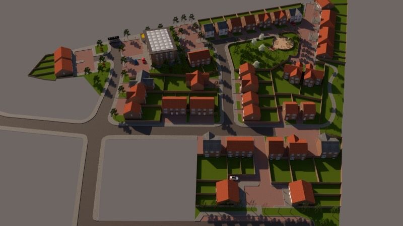 LP17 Design site layout render for a residential development