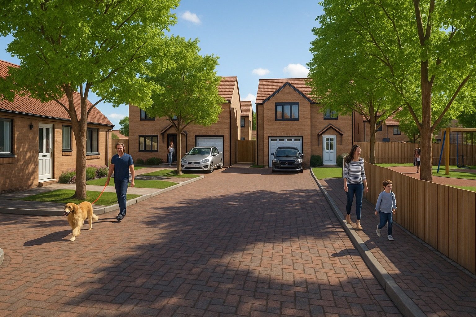 Render of the same LP17 Design residential street