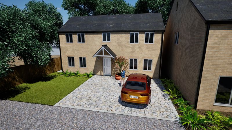 Render of a detached self-build home at Lambes Court, Werrington